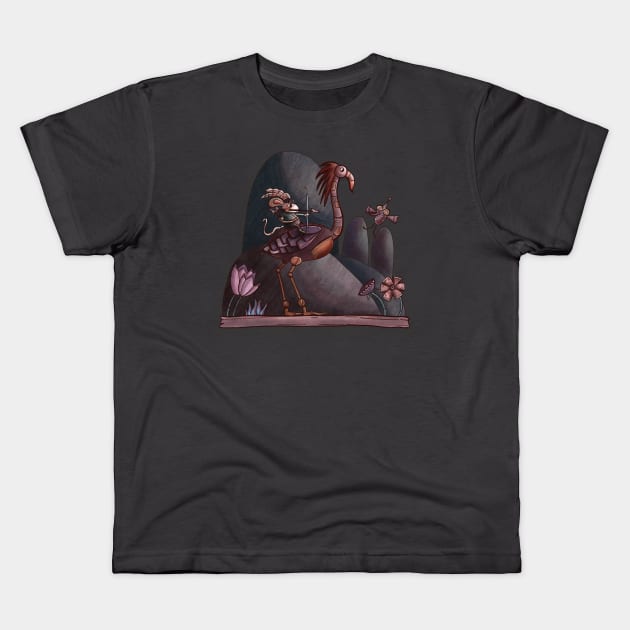 Mechanical Bird Kids T-Shirt by freedzart